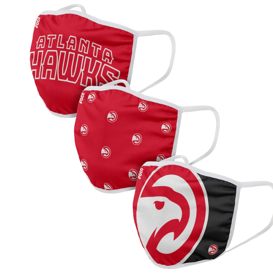 Adult Atlanta Hawks 3Pack Dust mask with filter